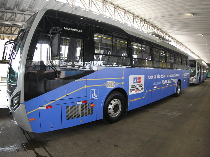Ônibus elétricos que irão circular no Subúrbio realizam primeira viagem teste