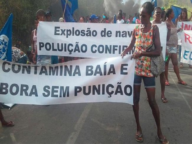Pescadores de Ilha de Maré protestam no Porto de Aratu