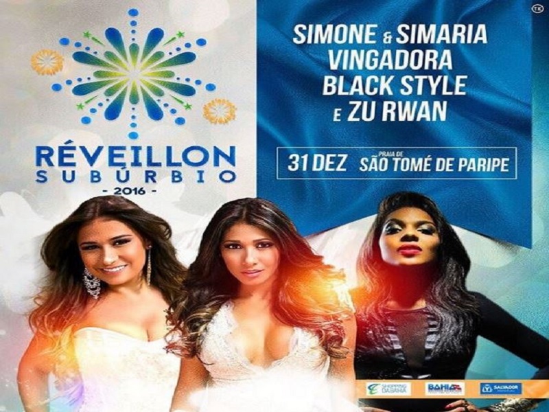 Réveillon do Subúrbio terá shows de Simone e Simara e Black Style